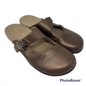 Vionic Orthaheel Joan Mary Jane Mule Clog Womens Size 10 Slip On Metallic Copper